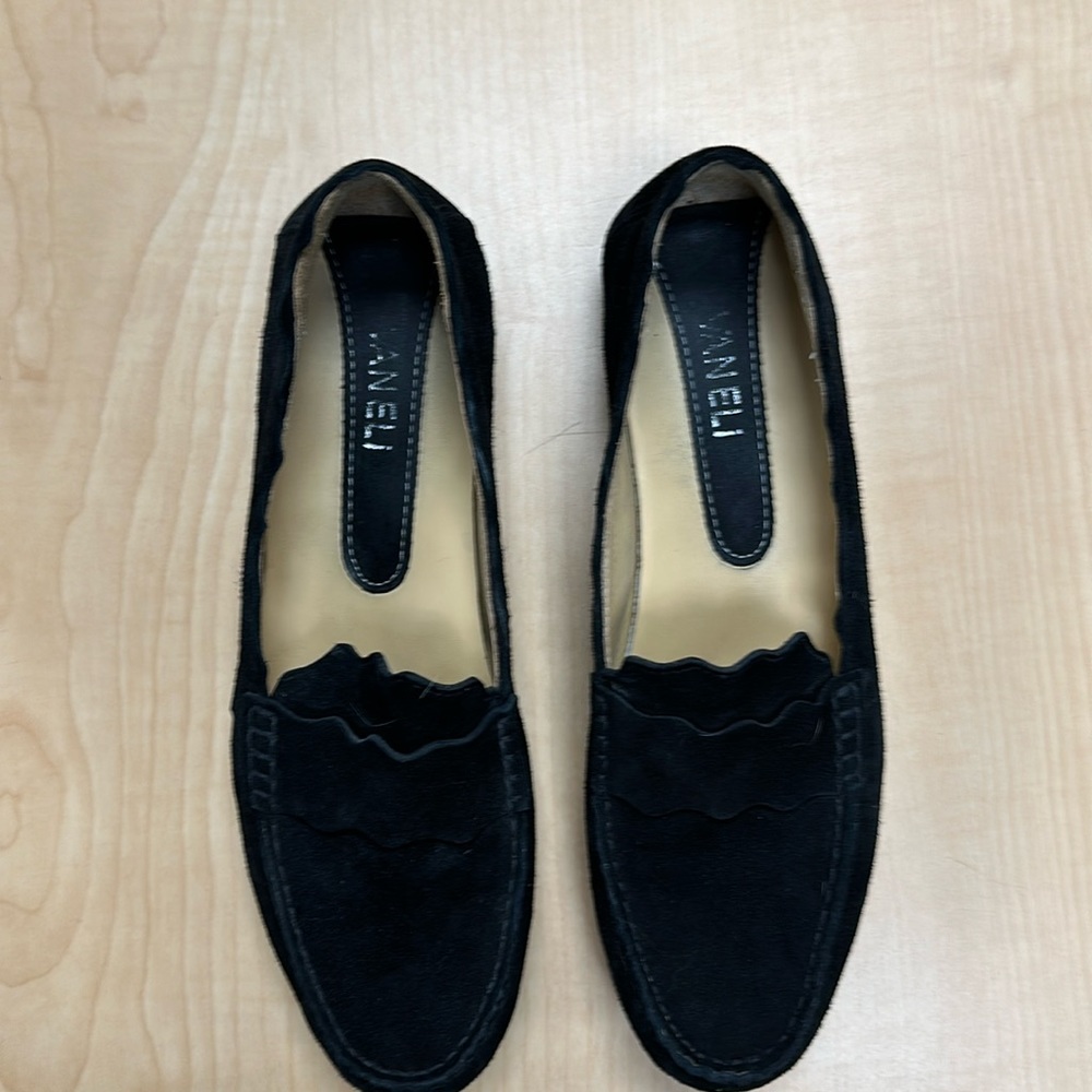Black Suede Van Eli Flats size 8N